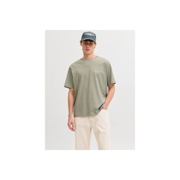 Jack & Jones 12292148-SGRS Montauk Allover Print Erkek Yeşil Tişört