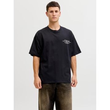 Jack & Jones 12292982-B Dust Script Erkek Siyah Tişört