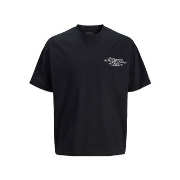 Jack & Jones 12292982-B Dust Script Erkek Siyah Tişört