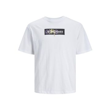 Jack & Jones Jcoaop Print TEE SS Crew Neck Beyaz Erkek T-shirt