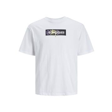 Jack & Jones Jcoaop Print TEE SS Crew Neck Beyaz Erkek T-shirt