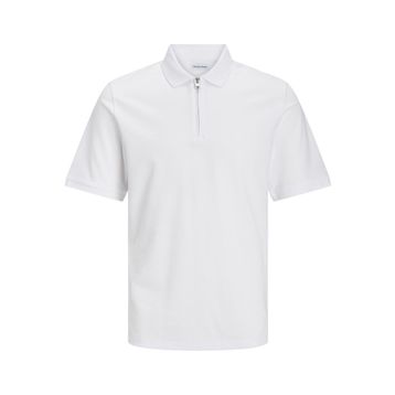 Jack & Jones Jjemac Zip SS POLO SN Beyaz Erkek T-Shirt