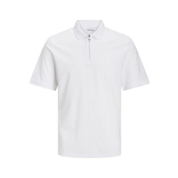 Jack & Jones Jjemac Zip SS POLO SN Beyaz Erkek T-Shirt
