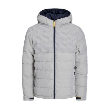 Jack & Jones Light Grey Melange Puffer Erkek Mont