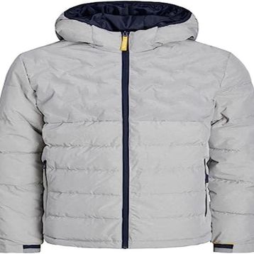 Jack & Jones Light Grey Melange Puffer Erkek Mont
