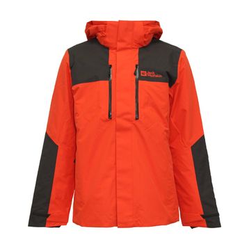 Jack Wolfskin 1115261-2193 Kırmızı Siyah Jasper 3in4 Erkek Mont