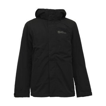 Jack Wolfskin 1115652-6000 Siyah Bergland 3in1 Erkek Mont