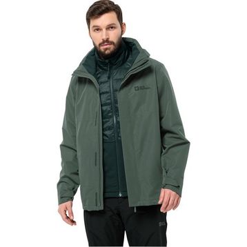 Jack Wolfskin 1116251_4311 Yeşil Luntal 3ın1 Jkt M Outdoor Erkek Mont
