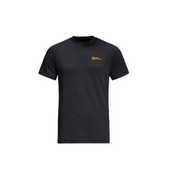 Jack Wolfskin 1808382_6000 ESSENTIAL T M Bisiklet Yaka Siyah Erkek T-shirt