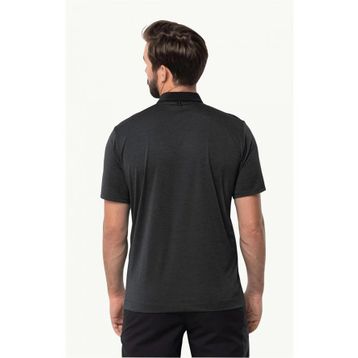 Jack Wolfskin 1808542 Pack and Go Polo Siyah Erkek T-Shirt