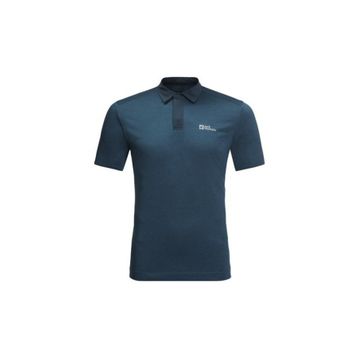 Jack Wolfskin 1808542 Pack and Go Polo Siyah Erkek T-Shirt