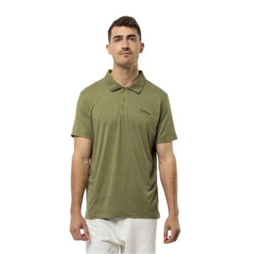 Jack Wolfskin 1809721TR-4511 Travel Polo M Haki Erkek T-shirt