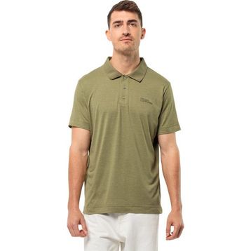 Jack Wolfskin 1809721TR-4511 Travel Polo M Haki Erkek T-shirt