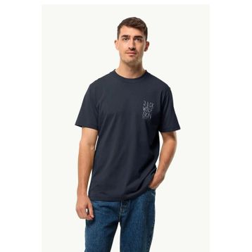 Jack Wolfskin 1809791TR Jack Tent T Lacivert Erkek T-shirt