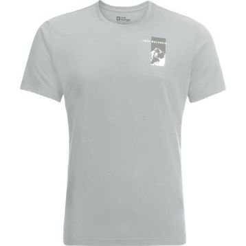 Jack Wolfskin 1809941TR-6709 Vonnan S/S Graphic T M Açık Gri Erkek T-shirt