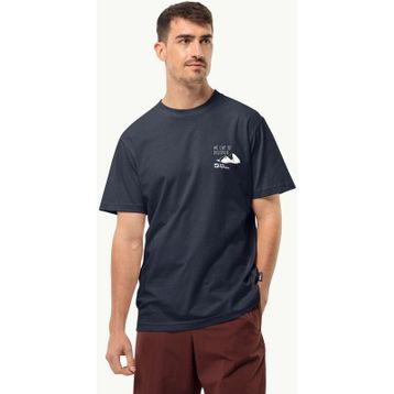 Jack Wolfskin 28372 Discover T M Lacivert Erkek T-shirt