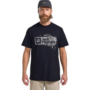 Jack Wolfskin Brand T M Lacivert Kısa Kollu Erkek T-shirt