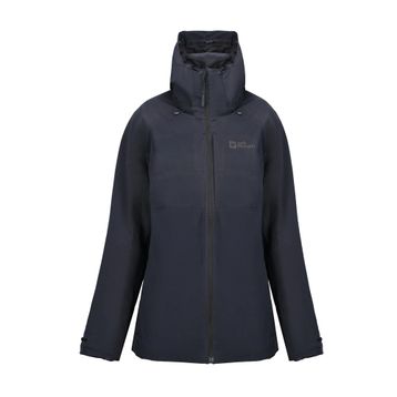 Jack Wolfskin Feldberg 1115661-6000 Kadın Siyah 3in1 Mont