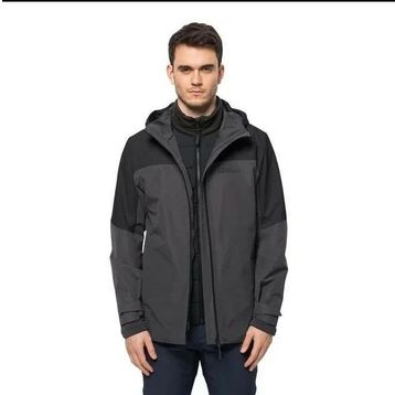 Jack Wolfskin Glaabach 3IN1 Siyah Erkek Outdoor Ceket