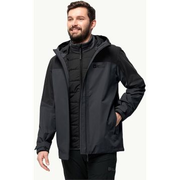 Jack Wolfskin Glaabach 3IN1 Siyah Erkek Outdoor Ceket