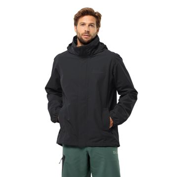Jack Wolfskin Stormy Point 2L Siyah Erkek Outdoor Ceket