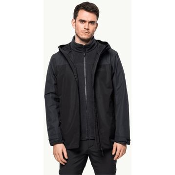 Jack Wolfskin Taubenberg 3 In 1 Jkt Erkek Siyah Outdoor Mont