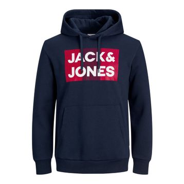 Jack&Jones 12152840 Gri Kapüşonlu Kanguru Cepli Sweatshirt