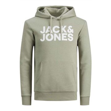 Jack&Jones 12152840 Gri Kapüşonlu Kanguru Cepli Sweatshirt