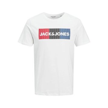 Jack&Jones 12158505 Beyaz Baskılı Erkek T-shirt