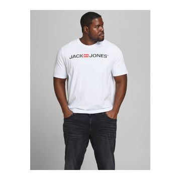 Jack&Jones 12184987 Beyaz Büyük Beden Erkek Tişört