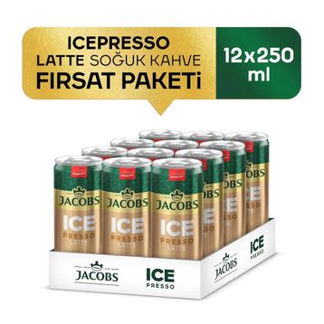 Jacobs 250 ml Icepresso Latte Soğuk Kahve (12 adet)