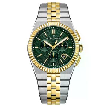 Jacques Philippe JPQGC10573X8 Altın Rengi Metalik Gri Çelik Erkek Kol Saati