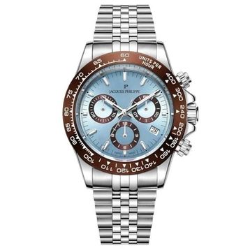 Jacques Philippe JPQGC7113X6SBBR Metalik Gri Çelik Erkek Kol Saati