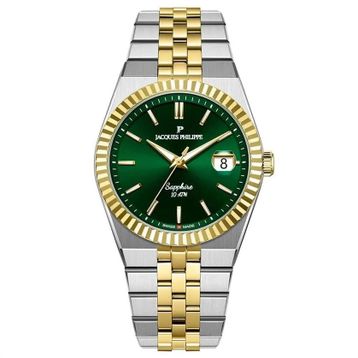 Jacques Philippe JPQGS10473X8 Altın Rengi Metalik Gri Çelik Erkek Kol Saati