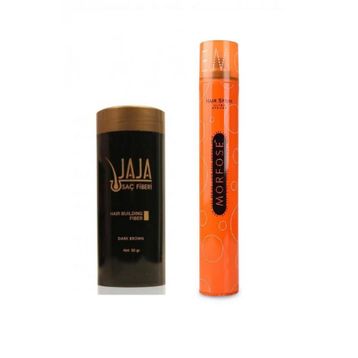 Jaja 50 gr Siyah Dolgunlaştırıcı Saç Fiberi + Morfose 400 ml Turuncu Saç Spreyi