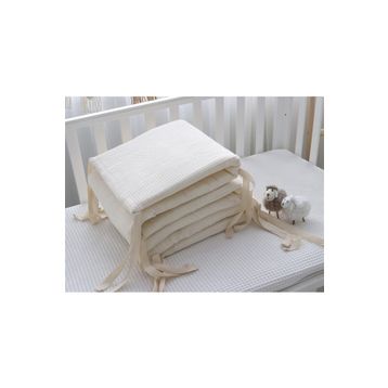 Jaju Baby Krem 100x200 cm Waffle Pike Kumaş Beşik Koruyucu
