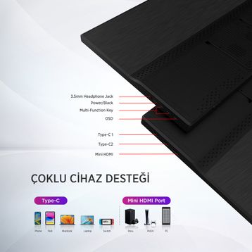 James Donkey JDP15 15.6 inç Taşınabilir IPS Monitör