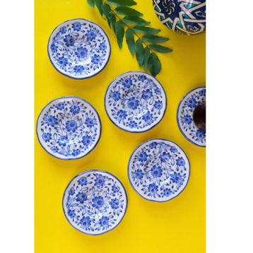 Jamuor Mess Fulya Porselen 12 cm 6 Parça Çay Tabak Takımı