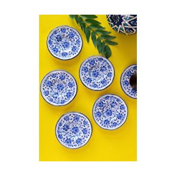 Jamuor Mess Fulya Porselen 12 cm 6 Parça Çay Tabak Takımı
