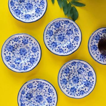 Jamuor Mess Fulya Porselen 12 cm 6 Parça Çay Tabak Takımı
