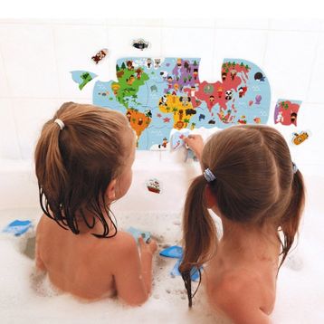 Janod Suya Dayanıklı 28 Parça Dünya Haritası Puzzle