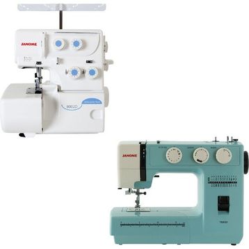 Janome 8002D Overlok Makinesi ve TR2023 Dikiş Makinesi