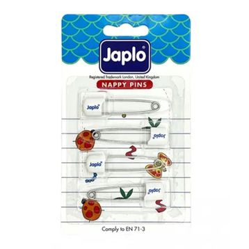 Japlo Emniyetli Çengelli Beyaz 4'lü Bebek İğnesi