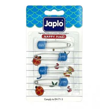 Japlo Emniyetli Çengelli Mavi 4'lü Bebek İğnesi