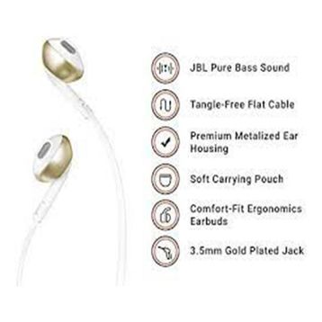 JBL T205 Şampanya Kulak İçi Kulaklık