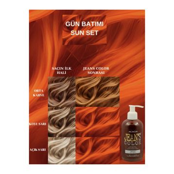 Jean’s Color Sunset Hair Dye Gün Batımı Renkli Kokusuz Su Bazlı Amonyaksız 250 ml Saç Boyası