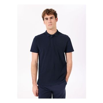 Jeep C4SM-TST4528 Lacivert Polo Yaka Relaxed Nakışlı Polo Erkek T-shirt