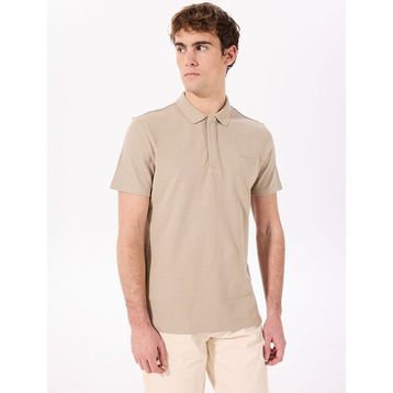 Jeep C4SM-TST4528 Taş Polo Yaka Relaxed Nakışlı Erkek T-Shirt