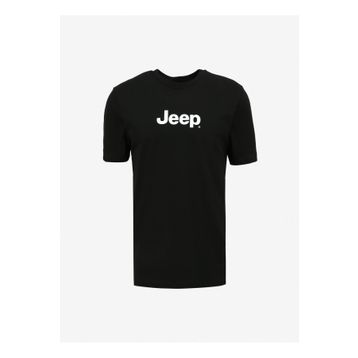 Jeep J4SM-TST7246 Siyah Bisiklet Yaka Baskılı Erkek T-Shirt
