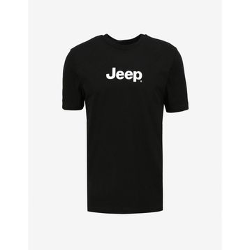 Jeep J4SM-TST7246 Siyah Bisiklet Yaka Baskılı Erkek T-Shirt